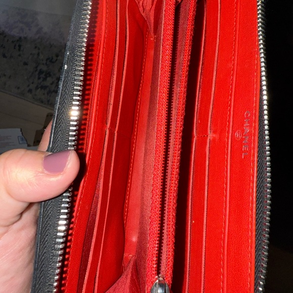 Authentic chanel zip around long zipper wallet. Multicolor lambskin leather - Picture 6 of 8